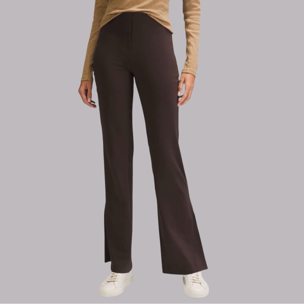 Nwt Lululemon Smooth-Fit Split-Hem High-Rise Flared Pant Espresso Brown 12
